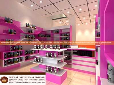 Thiết kế và thi công shop mỹ phẩm Chị Yến Q.5 TP.HCM