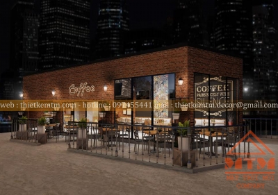 Thiết kế quán cafe anh Bình quân Tân Phú