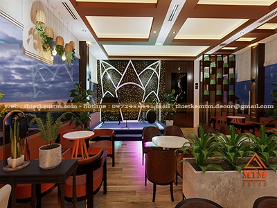 THIẾT KẾ QUÁN COFFEE VĂN PHÒNG MÁY LẠNH TẦNG 6 PA1 - ĐỒNG NAI